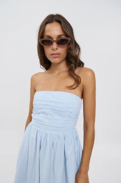 Shayla Strapless Mini Dress Sky