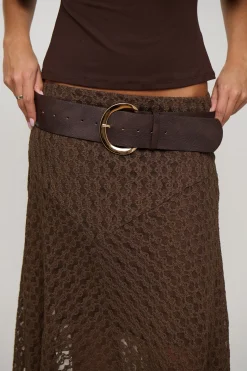 Shea Midi Skirt Chocolate