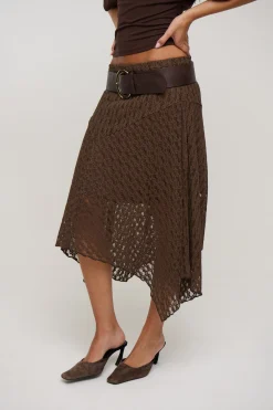 Shea Midi Skirt Chocolate