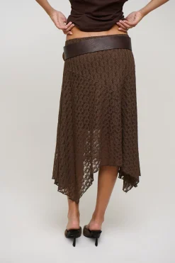 Shea Midi Skirt Chocolate