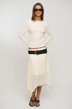 Shea Midi Skirt Cream