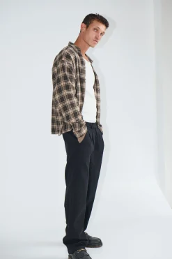 Simon Baggy Pleat Pant Black