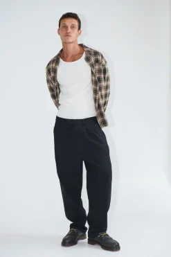 Simon Baggy Pleat Pant Black