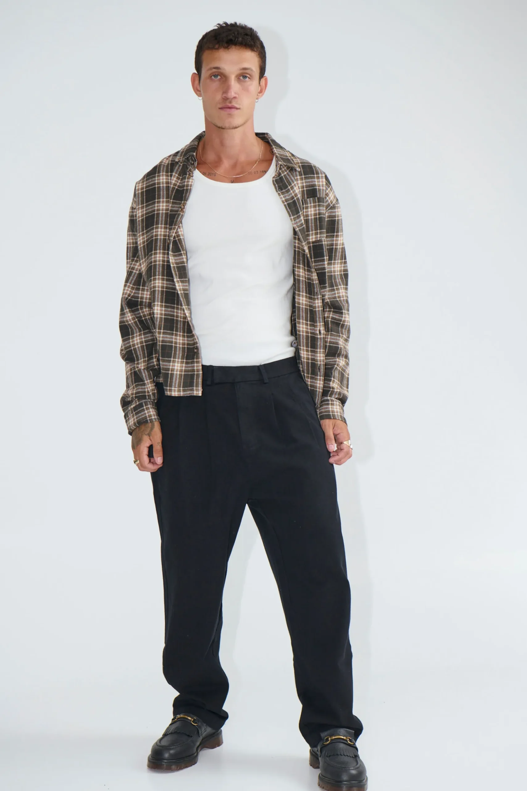 Simon Baggy Pleat Pant Black