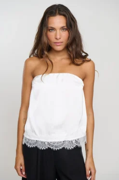 Stassie Strapless Top White