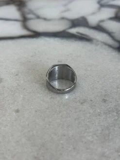 Statement Signet Ring Silver