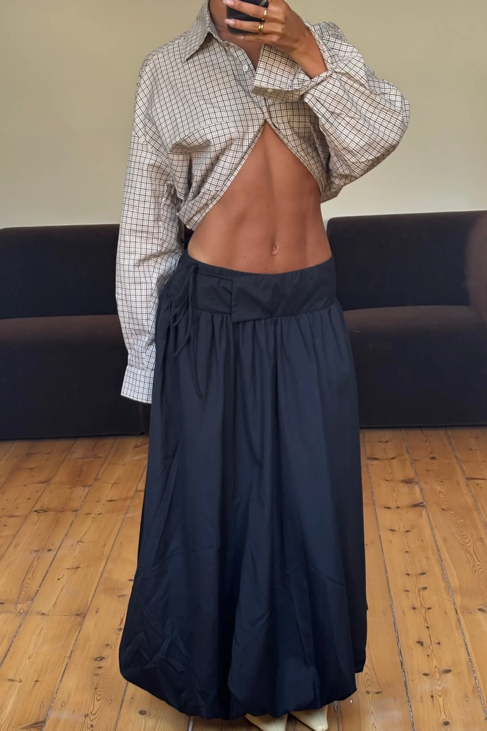 Stevie Midi Skirt Black