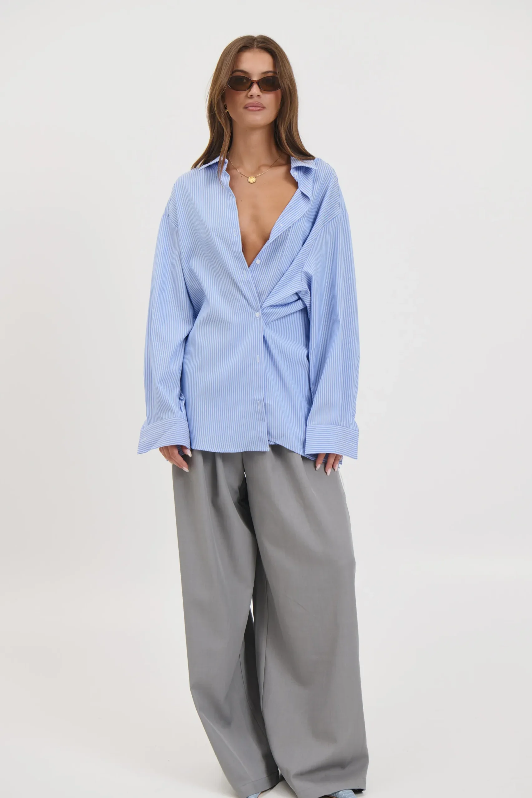 Summer Stripe Shirt Blue