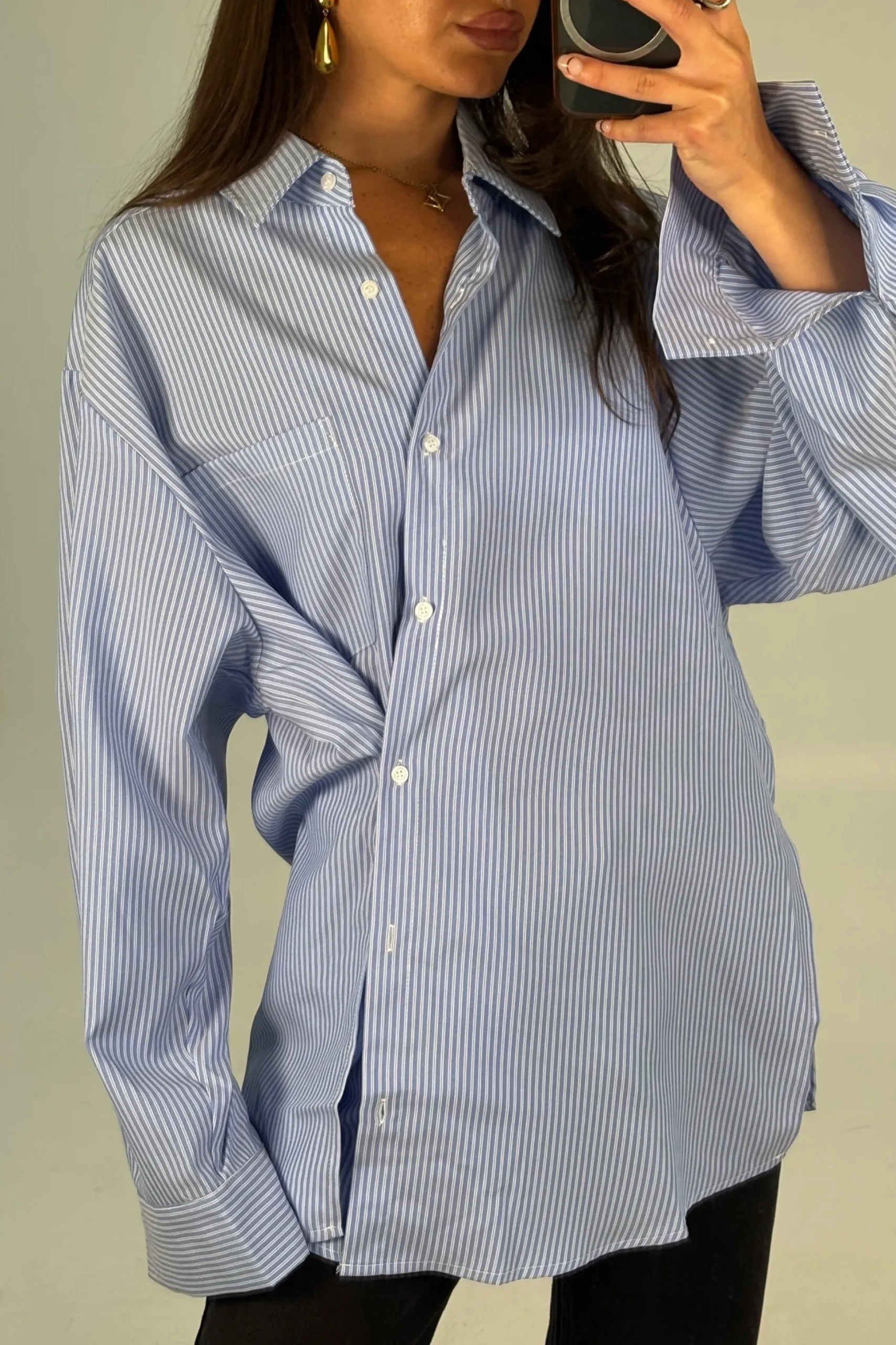 Summer Stripe Shirt Blue
