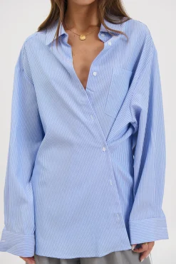 Summer Stripe Shirt Blue