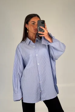Summer Stripe Shirt Blue