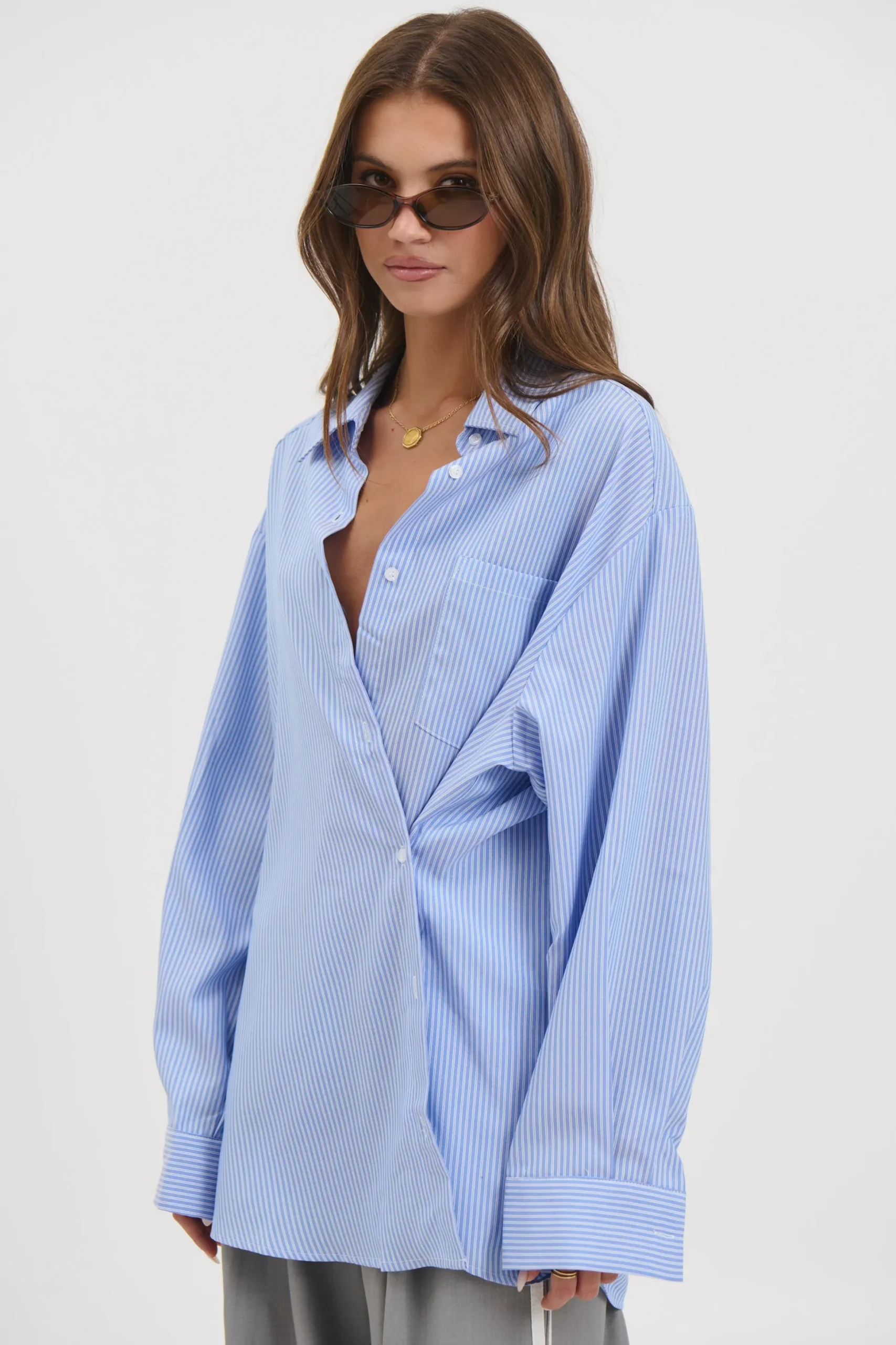 Summer Stripe Shirt Blue