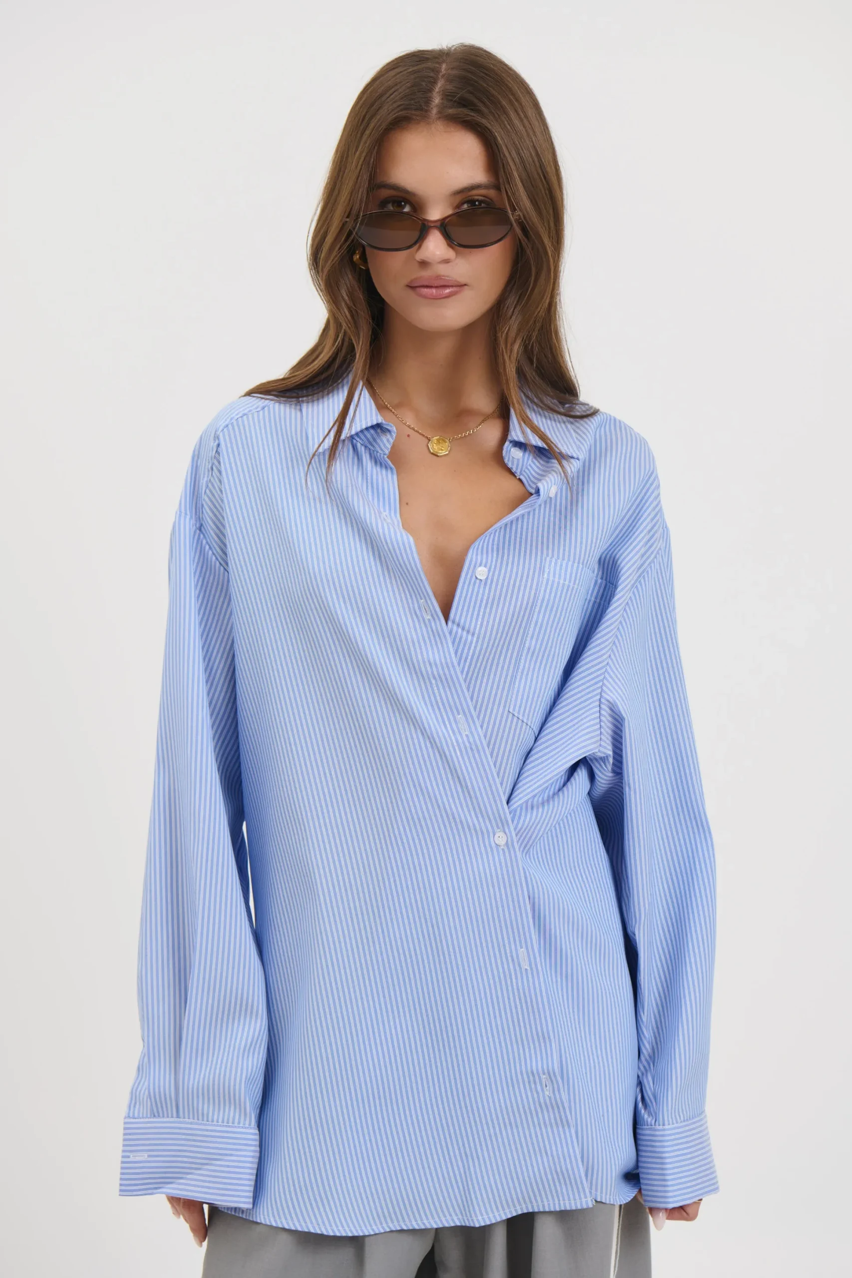 Summer Stripe Shirt Blue