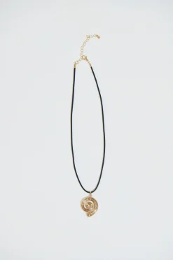 Swirl Necklace Gold Plated