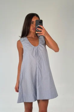 Sydney Mini Dress Blue Stripe
