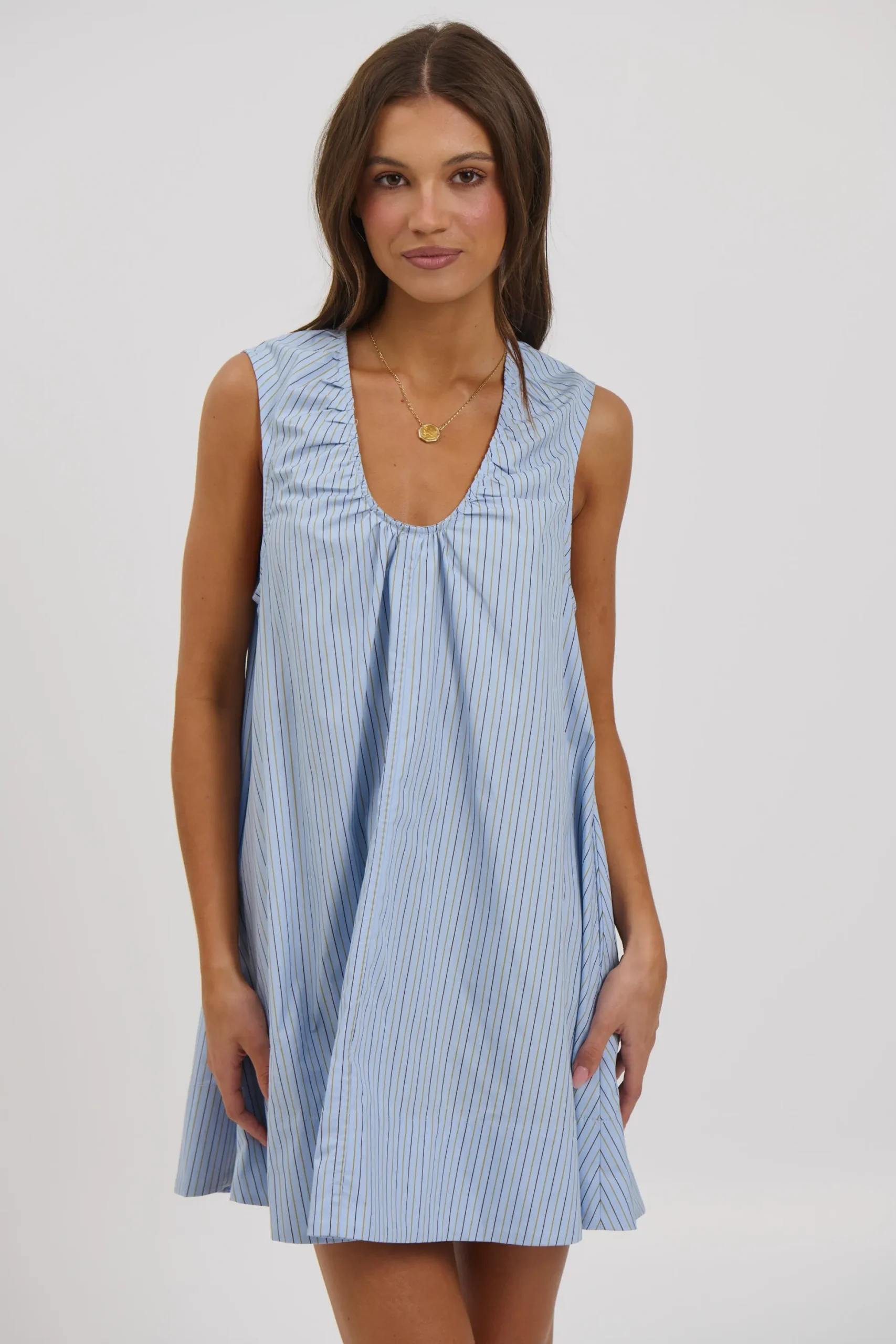 Sydney Mini Dress Blue Stripe