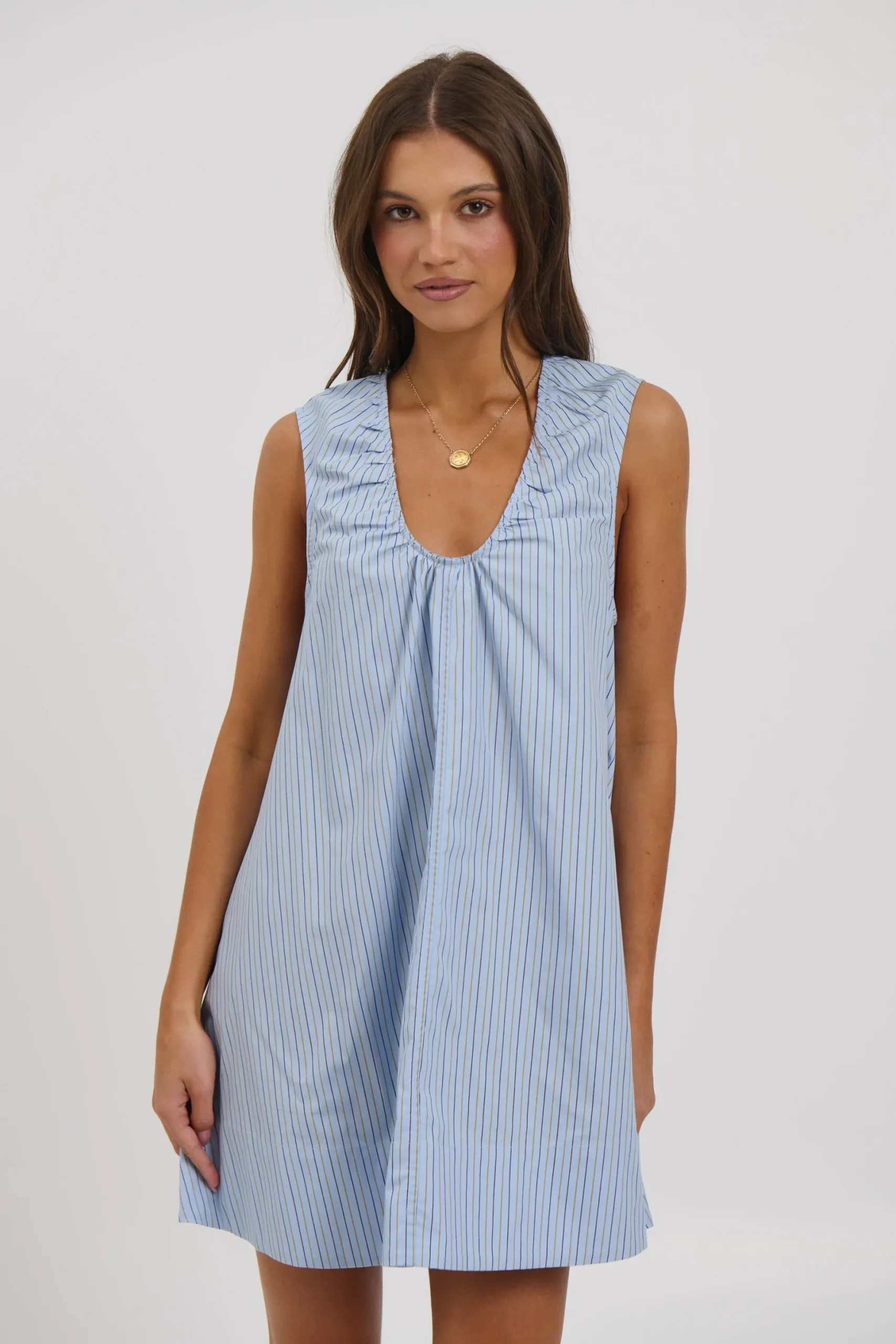 Sydney Mini Dress Blue Stripe