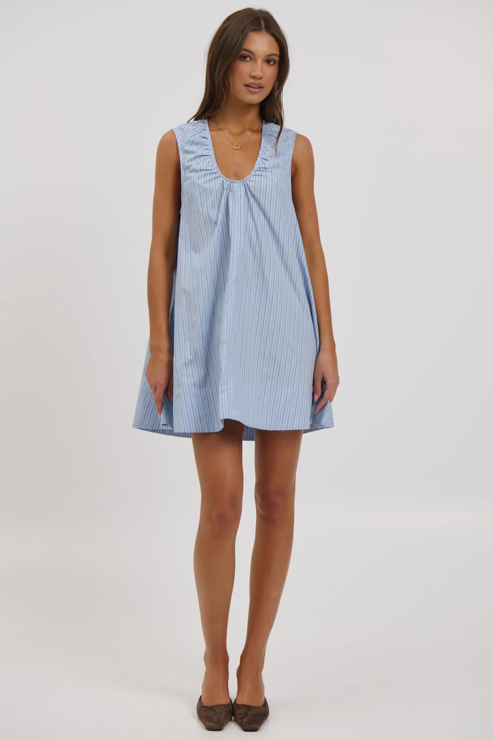 Sydney Mini Dress Blue Stripe