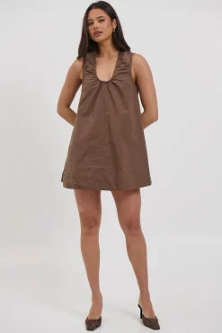 Sydney Mini Dress Chocolate