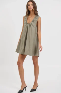 Sydney Mini Dress Khaki