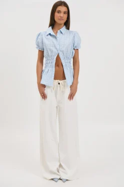 Talia Short Sleeve Shirt Sky