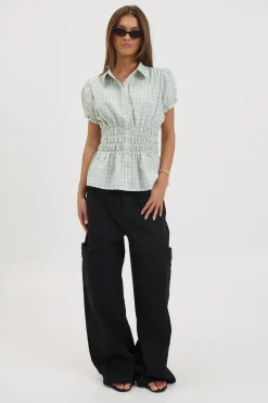 Talia Short Sleeve Shirt Sage