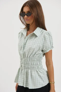 Talia Short Sleeve Shirt Sage