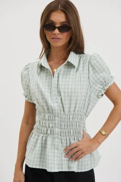 Talia Short Sleeve Shirt Sage