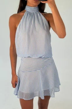 Talisha Mini Dress Blue Stripe