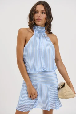 Talisha Mini Dress Blue Stripe