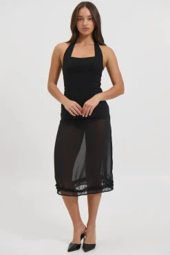 Tallulah Sheer Skirt Black