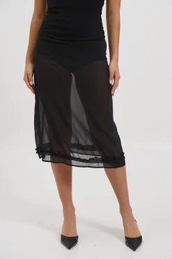 Tallulah Sheer Skirt Black