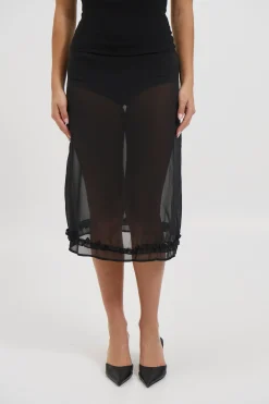 Tallulah Sheer Skirt Black