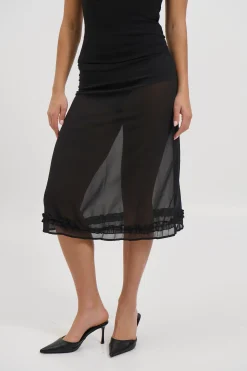 Tallulah Sheer Skirt Black