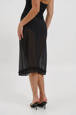 Tallulah Sheer Skirt Black