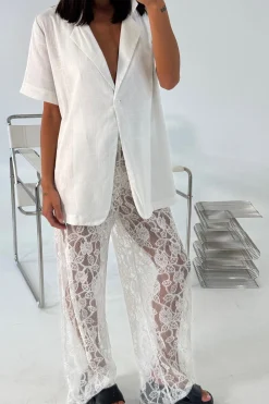 Tamika Lace Pant White