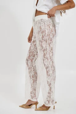 Tamika Lace Pant White