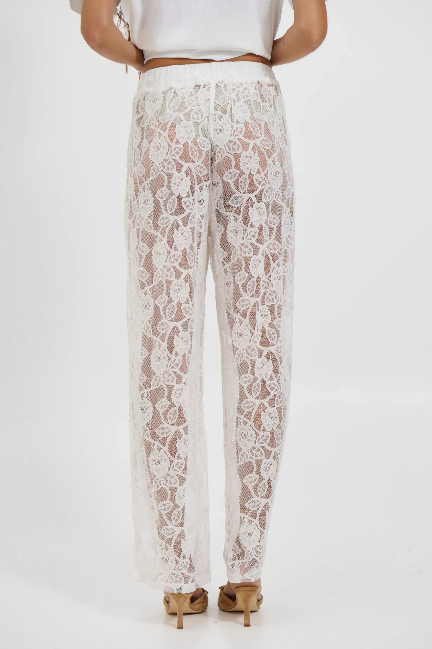 Tamika Lace Pant White