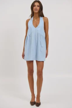 Tammi Halter Dress Sky