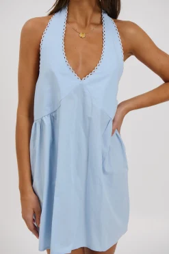 Tammi Halter Dress Sky