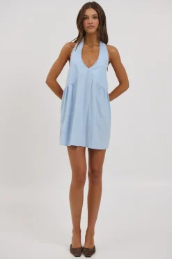 Tammi Halter Dress Sky