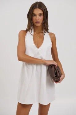 Tammi Halter Dress White