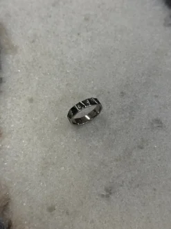 Texture Ring Antique Silver