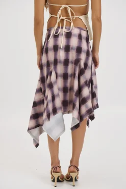 Tia Midi Skirt Beige