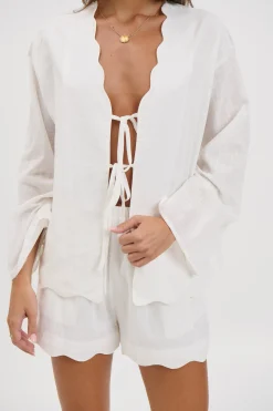Tianna Scallop Set White