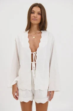 Tianna Scallop Set White