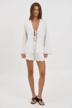 Tianna Scallop Set White