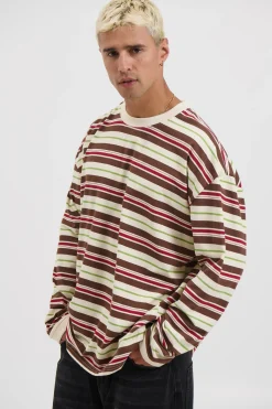 Tim Stripe Long Sleeve Choc