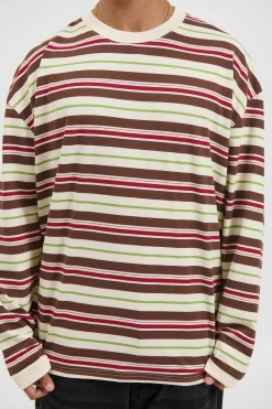 Tim Stripe Long Sleeve Choc