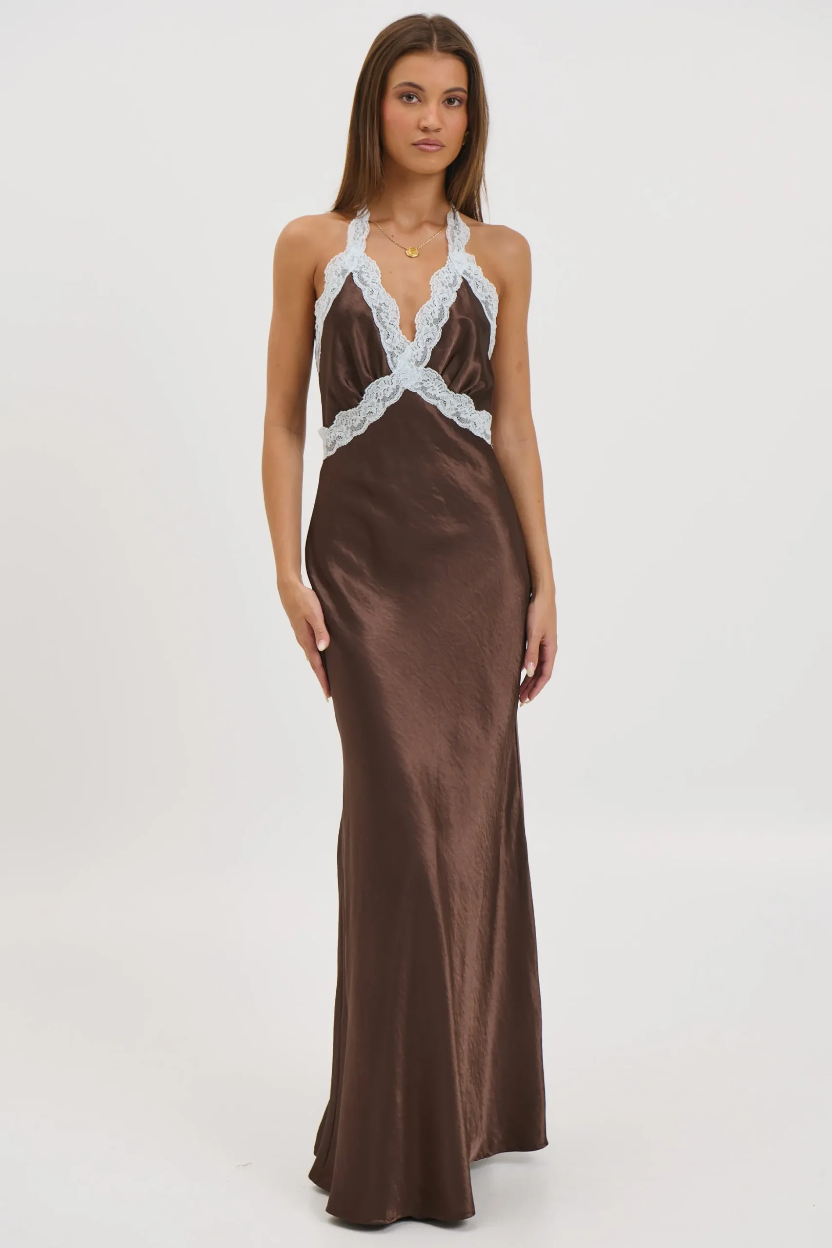Tonya Maxi Dress Chocolate